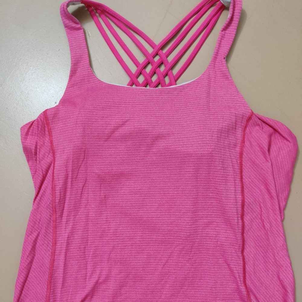 Lululemon So Fly Butterfly Bon Bon Pink Wild Tank